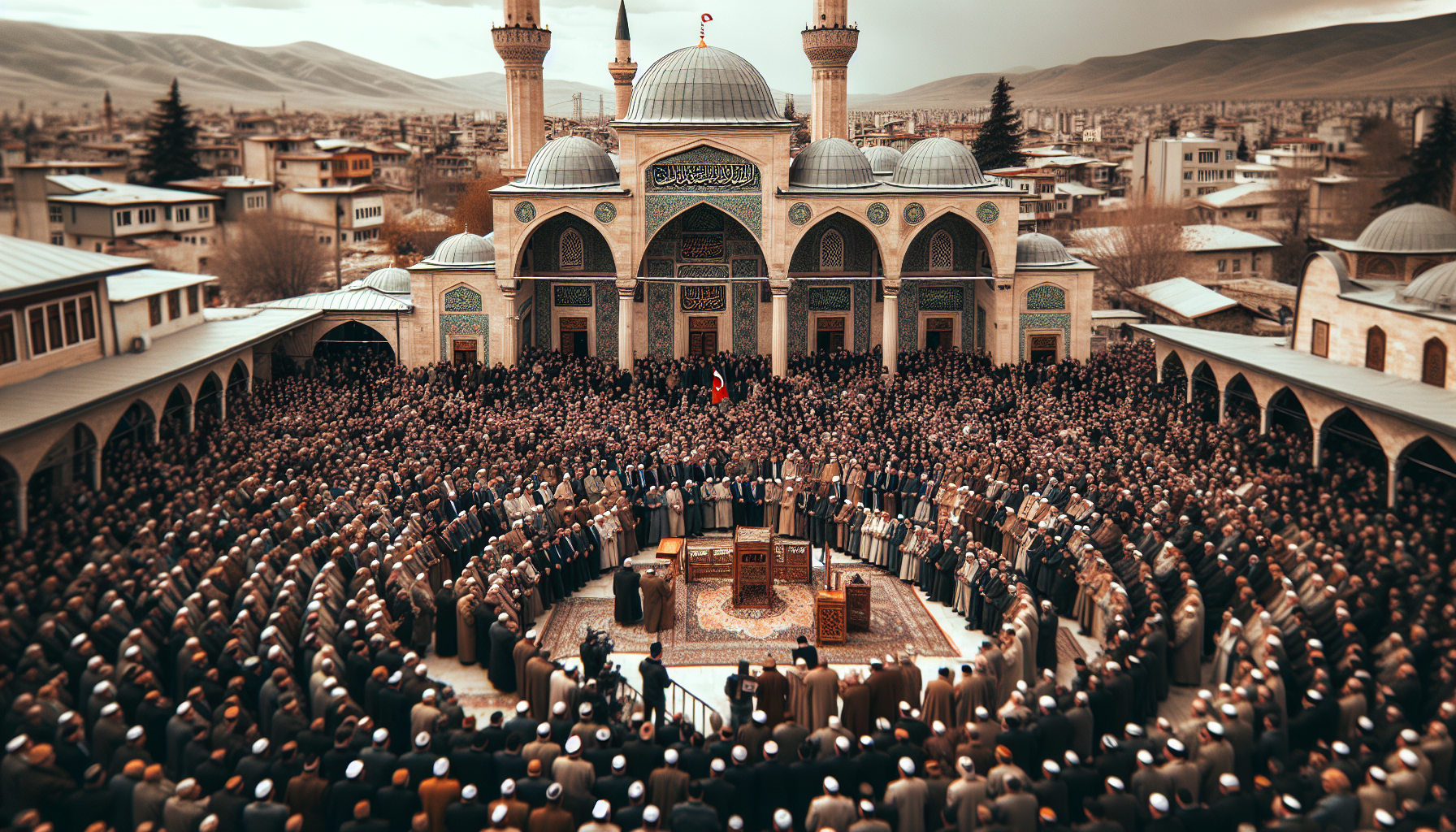 Aziziye Camii'nde Cuma Namazı Sonrası Cemaat Uğultusu