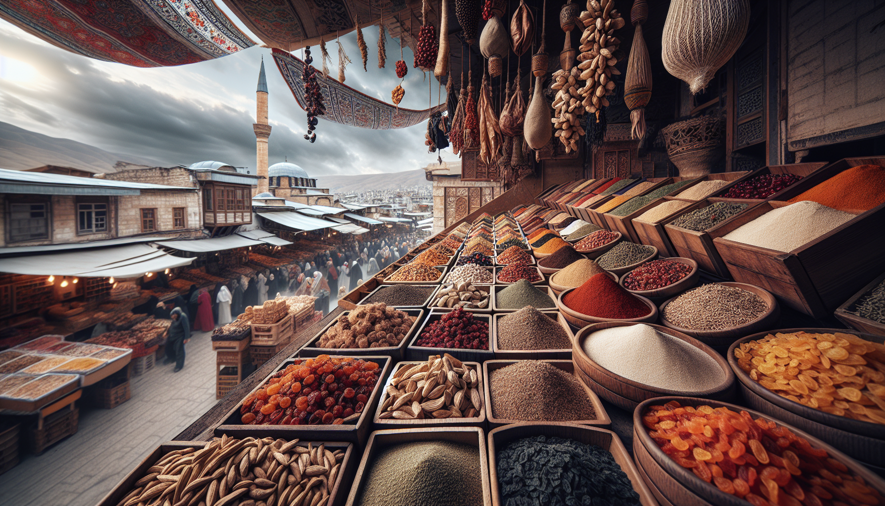 Karatay Çarşısında Baharatlar ve Kuru Meyveler Kokusu